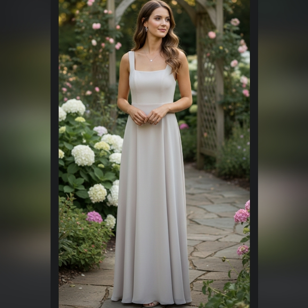 Elegant Cream Sleeveless Dress